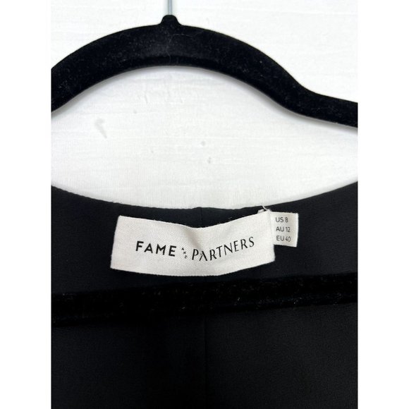 Fame and Partners Kira Maxi Wrap Dress Black Size 8 100% Silk #FP2683 - Picture 9 of 15